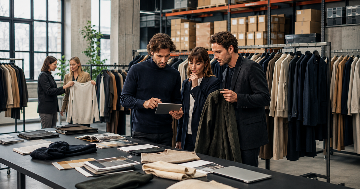 Fashion supplier warehouse prepared for wholesale distribution