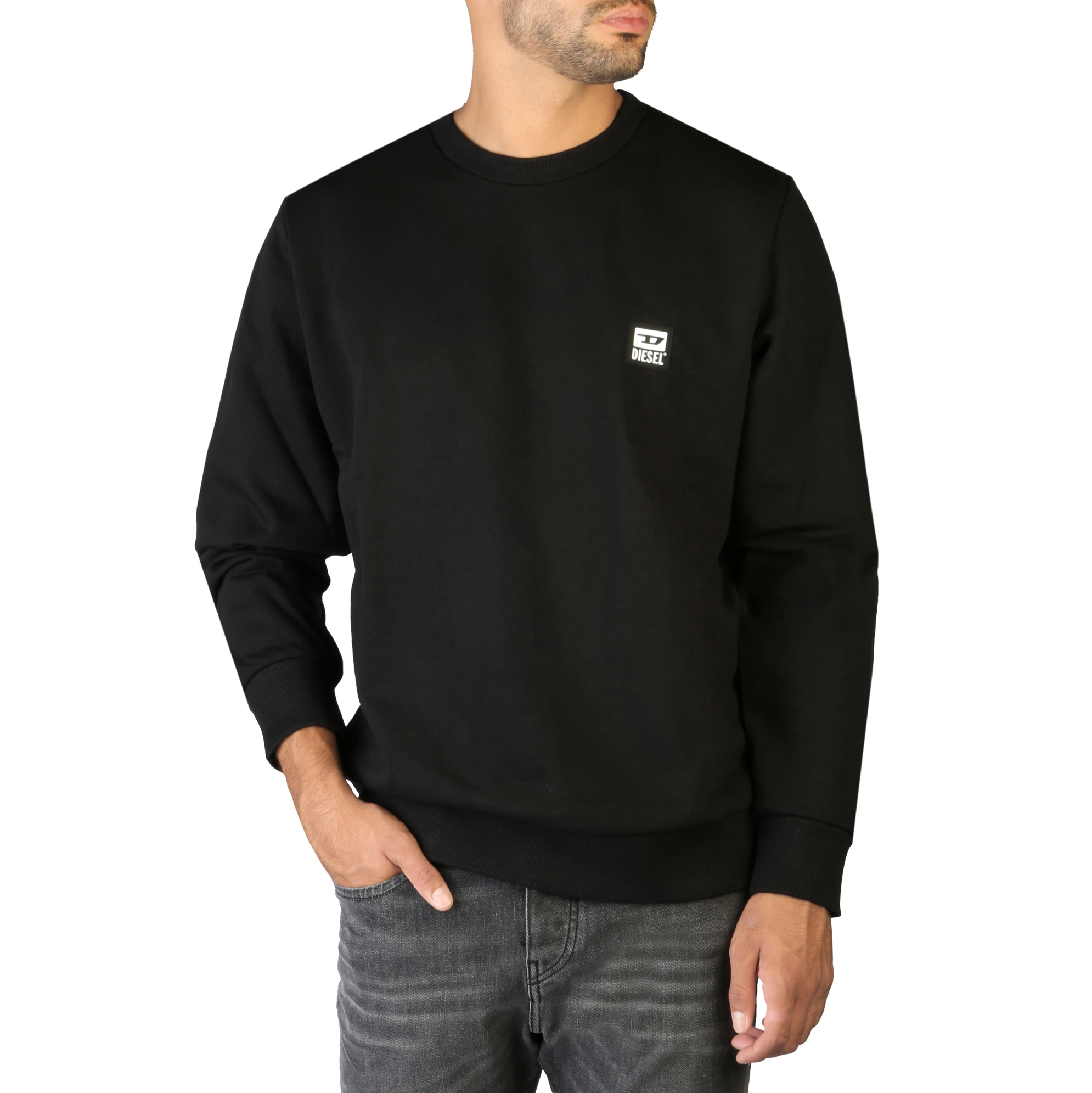 Diesel Black Sweatshirts for Men - S-GIRK-K12_0HAYT