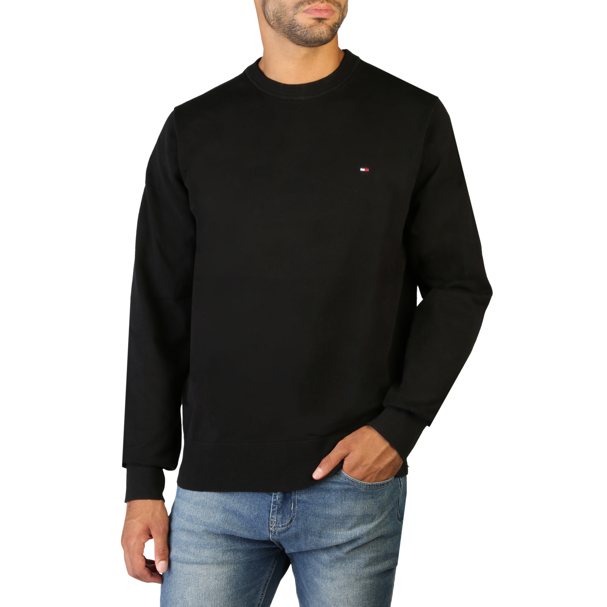Tommy Hilfiger Black Sweaters for Men - MW0MW21316