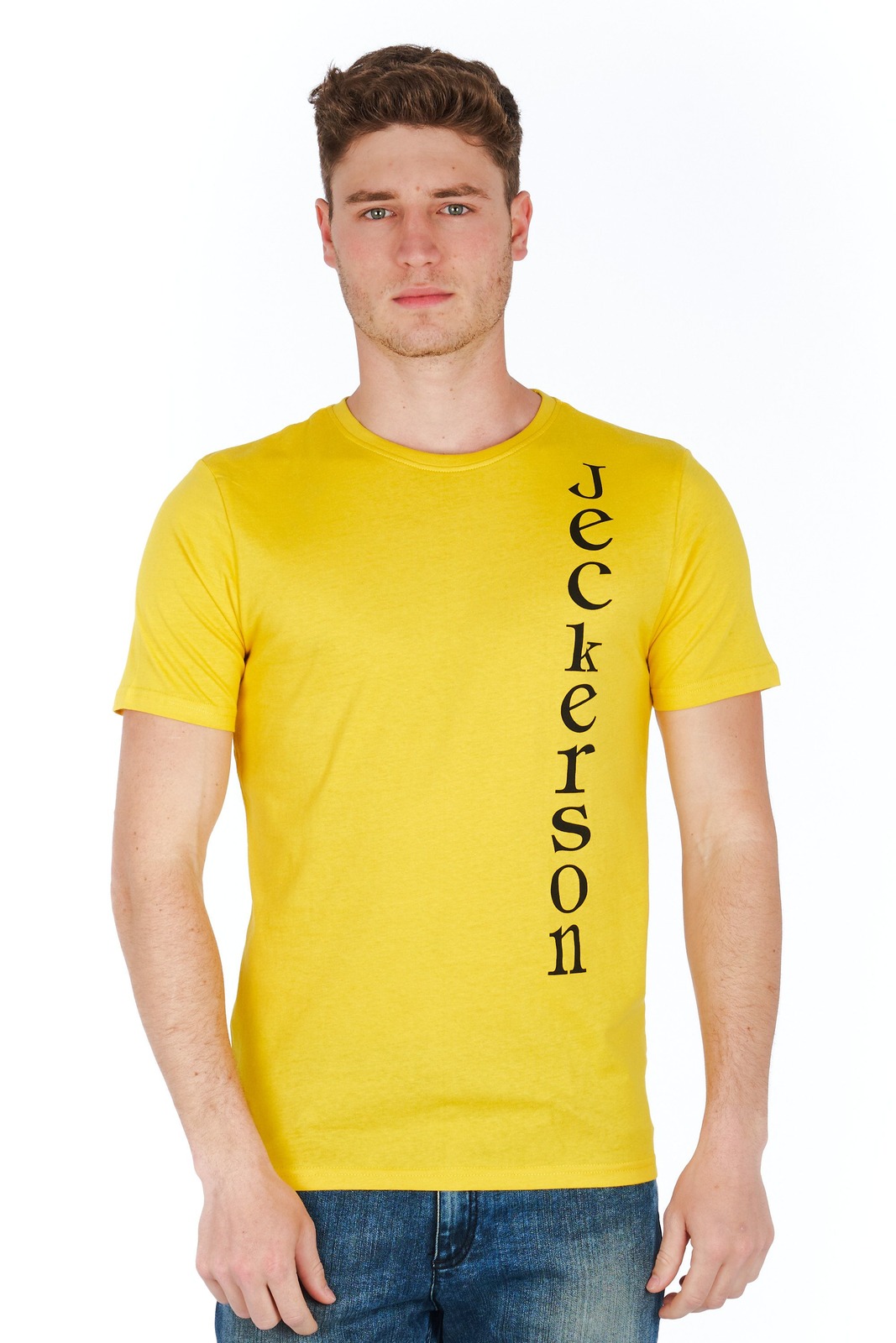 Jeckerson Gelbe T-Shirts für Herren - LOGO