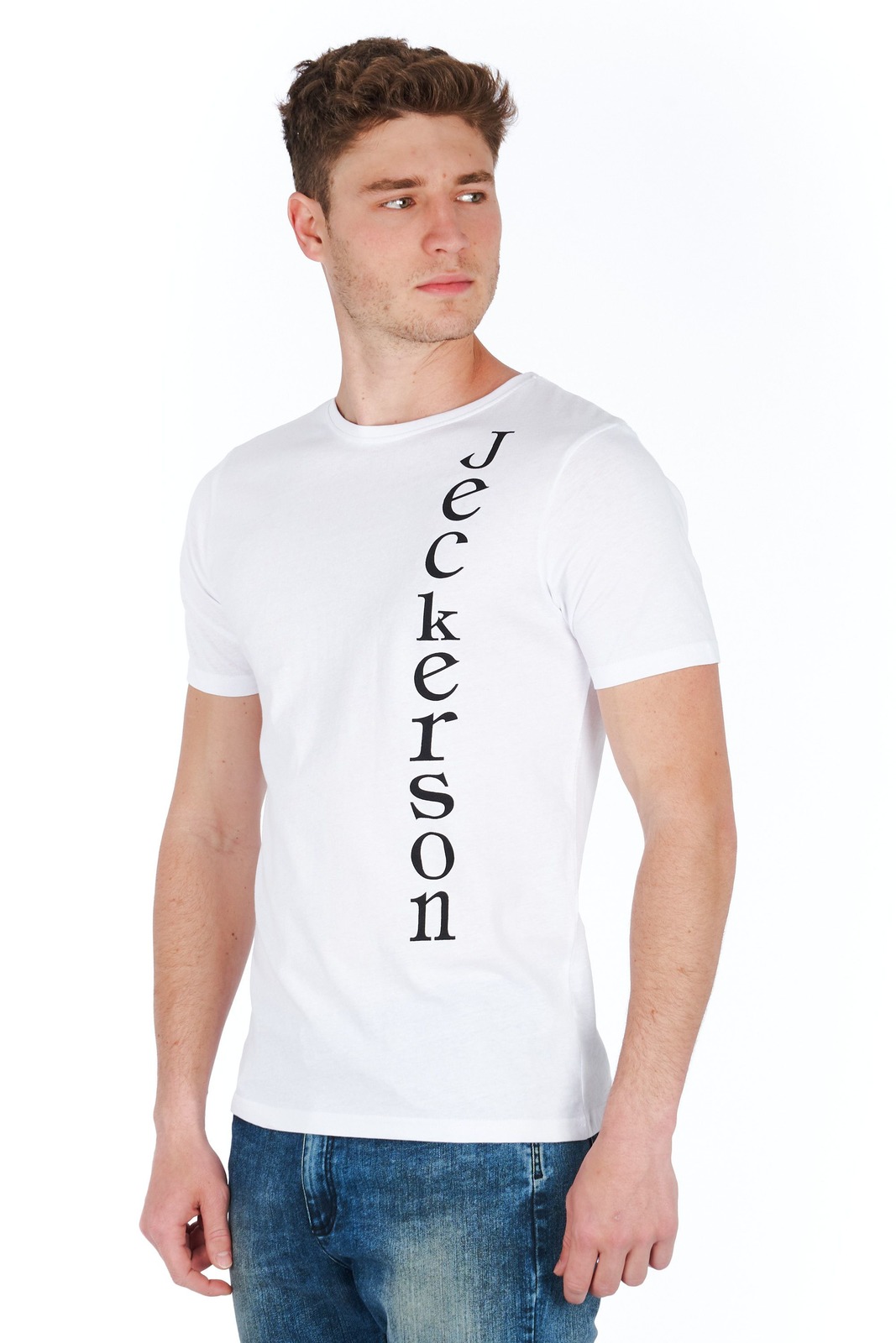 Jeckerson White T-shirts for Men - LOGO