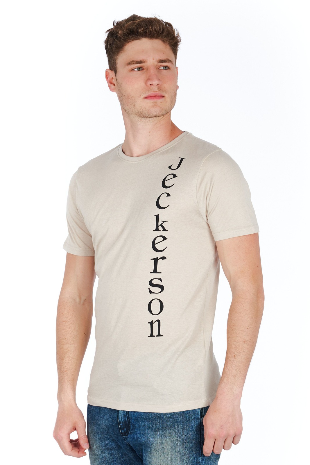 Jeckerson Grey T-shirts for Men - LOGO