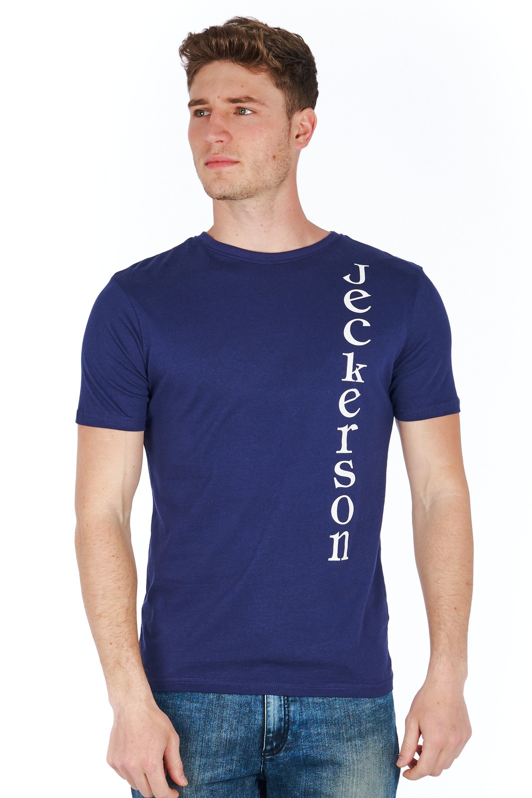 Jeckerson Blaue T-Shirts für Herren - LOGO