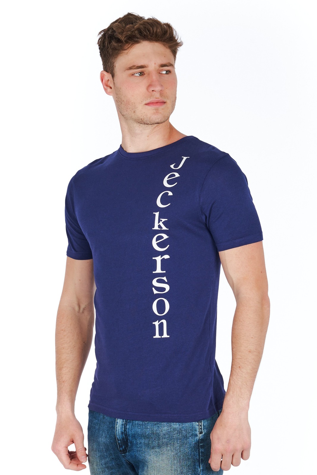 Jeckerson Blaue T-Shirts für Herren - LOGO