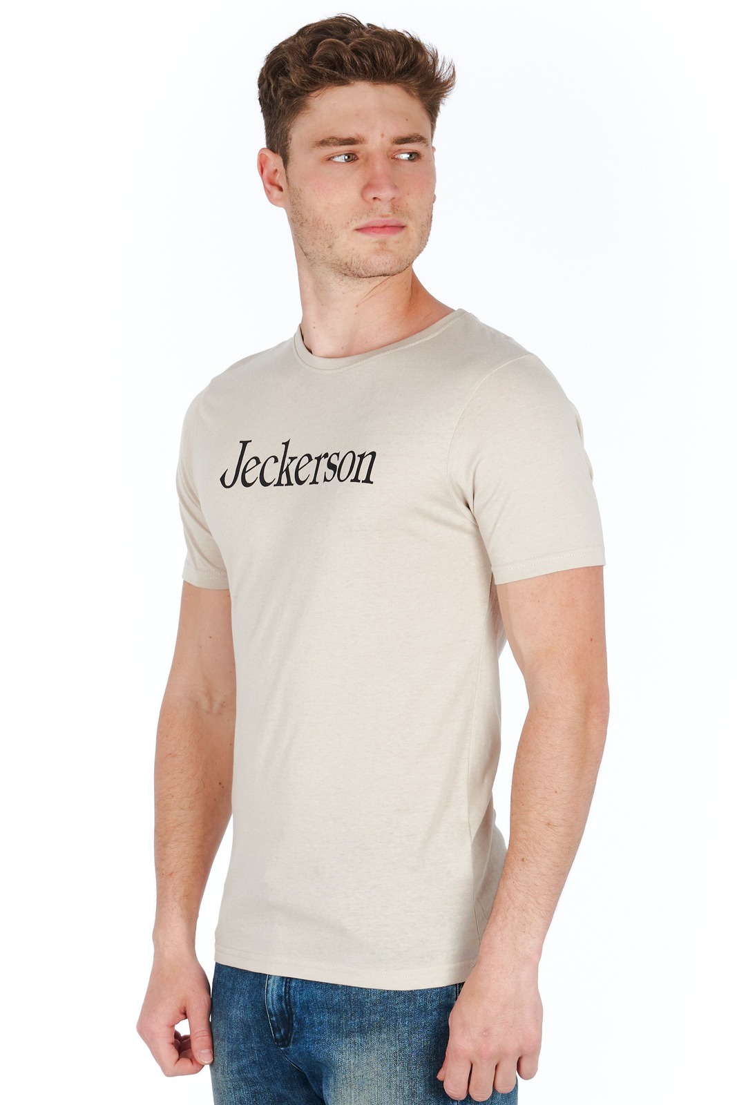 Jeckerson Graue T-Shirts für Herren - KLASSISCH