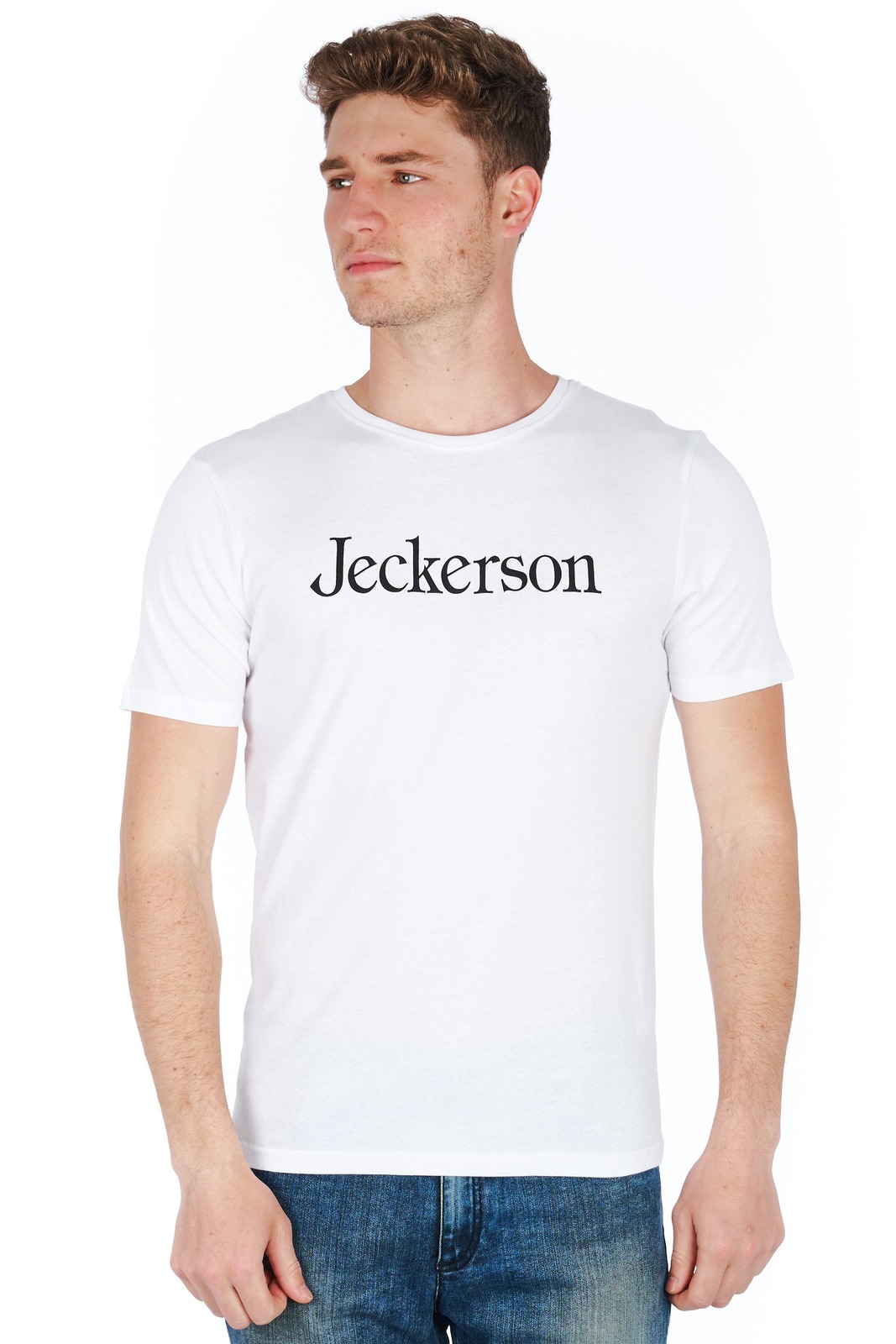 Weiße T-Shirts von Jeckerson für Herren - KLASSISCH