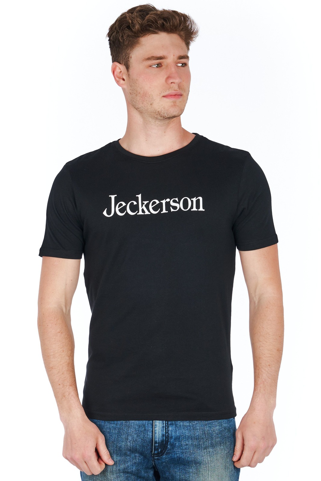 Jeckerson Schwarze T-Shirts für Herren - KLASSISCH