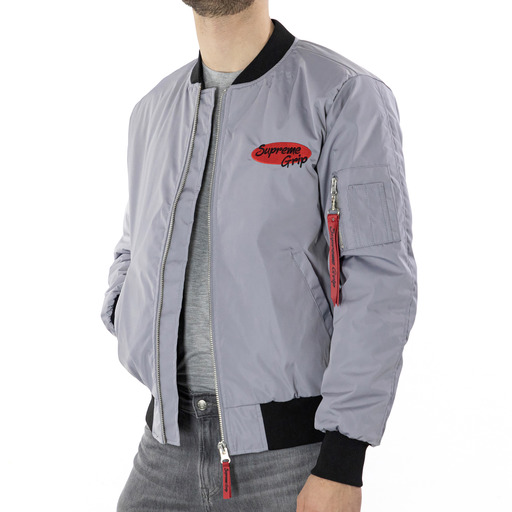 Supreme Grip Reflective Bomber Jacket Grey