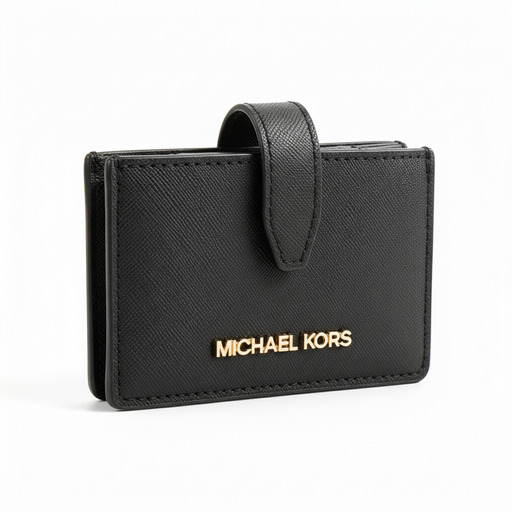 Michael Kors Jet Set Leather Card Wallet Black