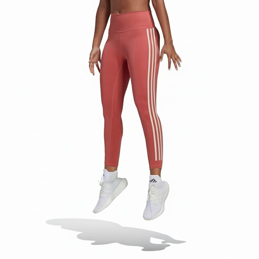 Adidas Believe This Three-Stripe Leggings Red