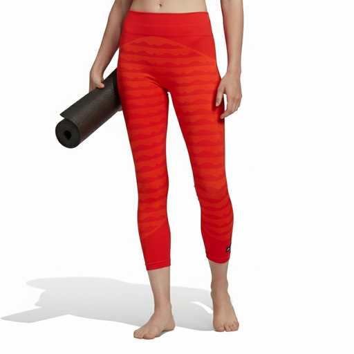Adidas Red Striped Yoga Leggings