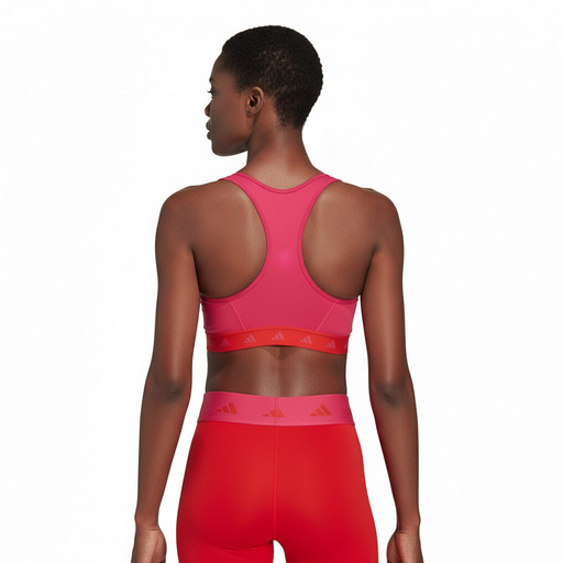 Adidas Pink Red Sports Bra Medium
