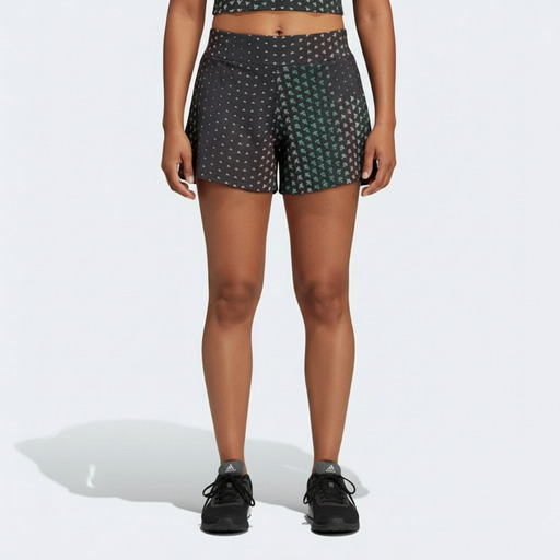 Adidas Triangle Print Running Shorts Black