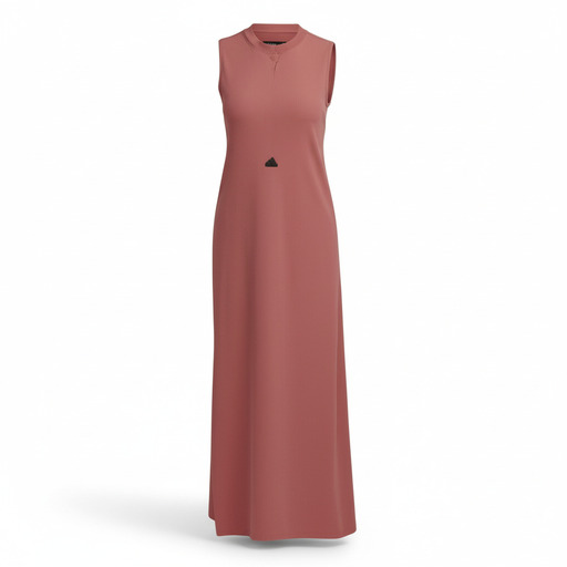 Adidas Ribbed Maxi Dress Red Black