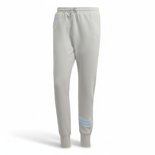 Adidas Pantallona Grey Sweatpants With Blue Stripes