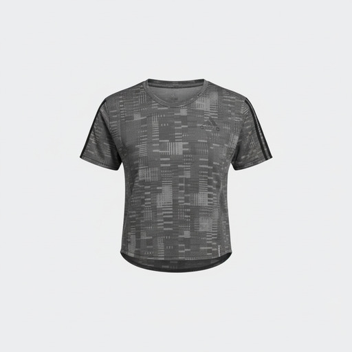 Adidas Geometric Print Performance T-shirt Grey