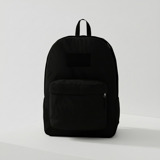 Classic Black Canvas Backpack