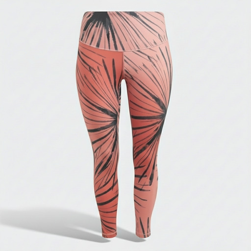 Adidas Studio Palm Print Leggings Brown