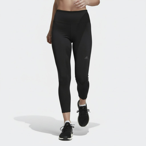 Adidas Three Stripe Running Leggings Black