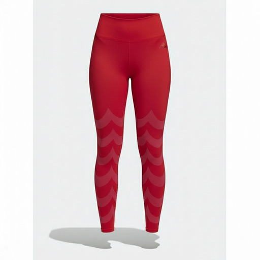 Adidas Chevron Print Performance Leggings Red