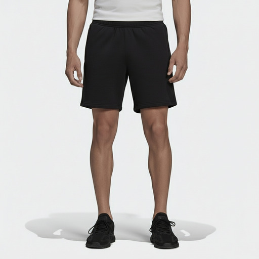 Adidas Cotton Blend Athletic Shorts Black