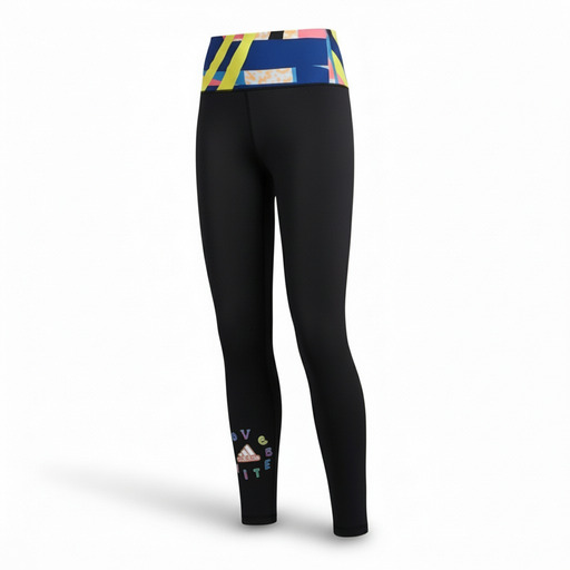 Adidas Colorblock Waistband Performance Leggings Black