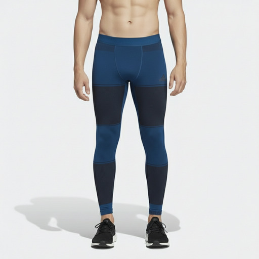 Adidas Colorblock Performance Leggings Blue