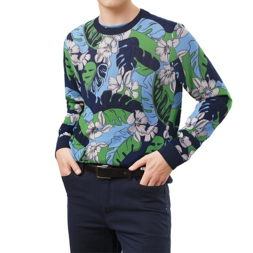 Moschino Sweatshirt Tropical Floral Print Crewneck Sweatshirt Multicolor