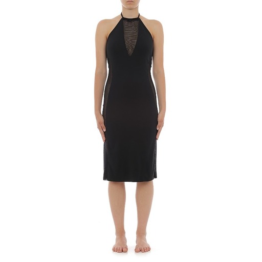 Moschino Mesh Panel Halter Dress Black