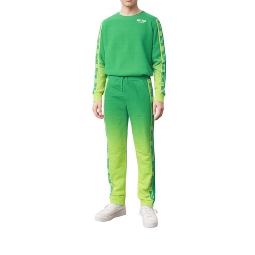 Moschino Pantallona Gradient Green Logo Stripe Tracksuit