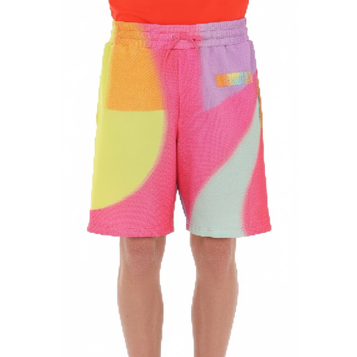 Moschino Pantallona Rainbow Gradient Sweat Shorts Multicolor