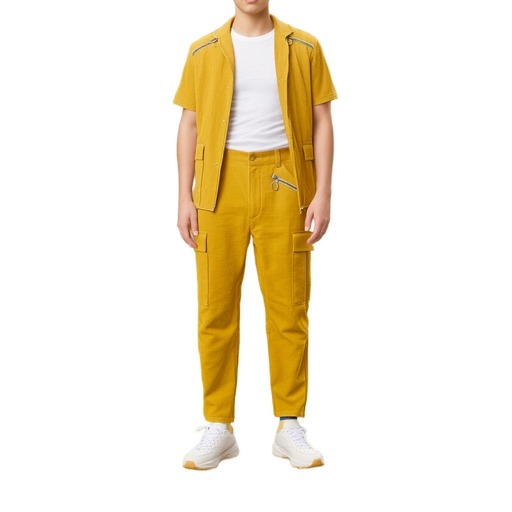 Moschino Pantallona Mustard Yellow Cargo Pants