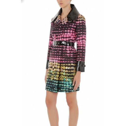 Moschino Pallto Sequin Rainbow Gradient Coat