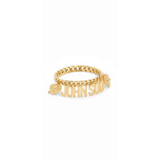 Moschino Pantallona Logo Chain Bracelet Gold