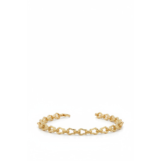 Moschino Textured Chain Link Bracelet Gold