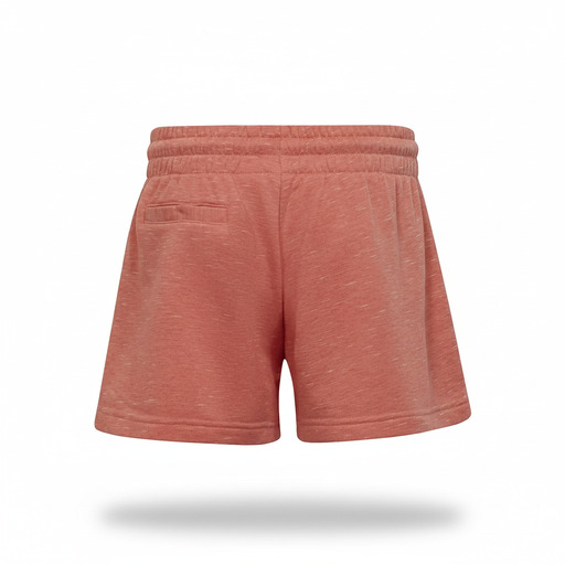 Adidas Heathered Cotton Blend Shorts Coral