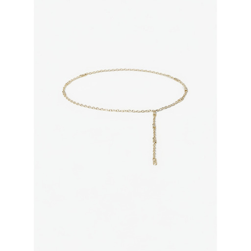 Michael Kors Pavé Logo Chain Belt Silver