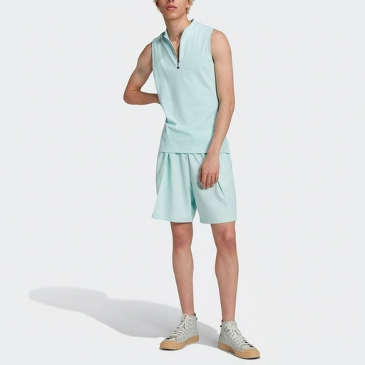 Adidas Azure Quarter-Zip Tank Top