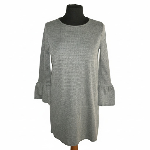 Michael Kors Bell Sleeve Knit Dress Silver