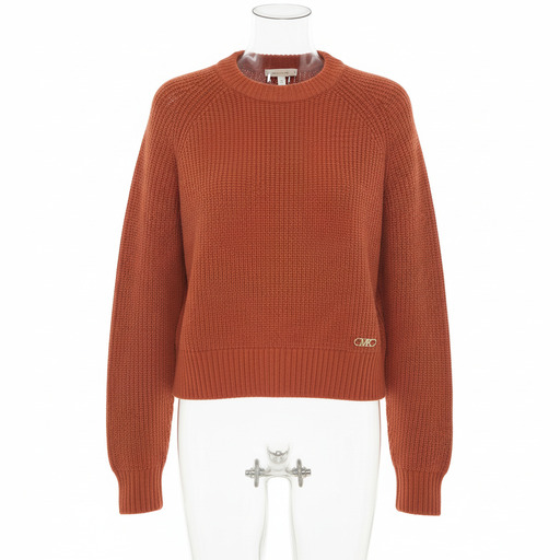 Michael Kors Ribbed Mock Neck Sweater Red