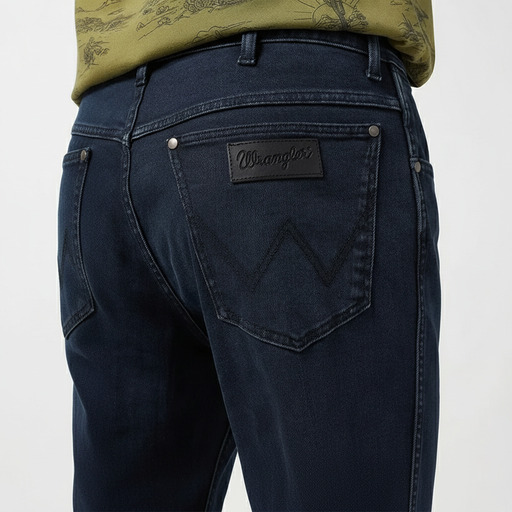Wrangler River Cloudy Skies Straight Jeans Navy