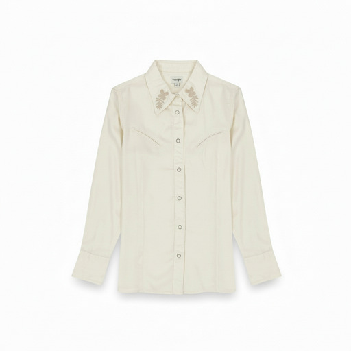 Wrangler Embroidered Western Blouse Worn White