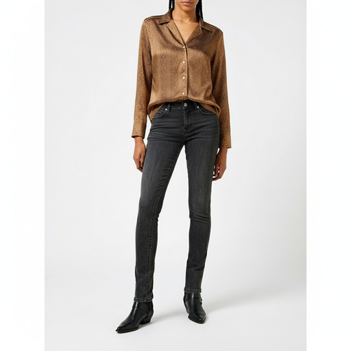 Wrangler Textured Button-Up Blouse Dijon