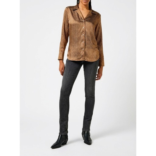 Wrangler Textured Button-Up Blouse Dijon