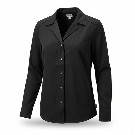 Wrangler Professional Button-Up Blouse Black