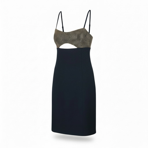 Michael Kors Cutout Midi Dress Blue