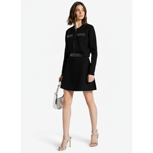 Michael Kors Black Studded Jacket Dress Set