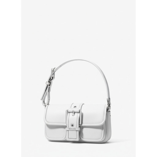 Michael Kors Buckle Shoulder Bag White