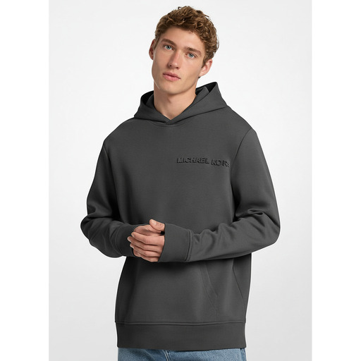 Michael Kors Embossed Logo Hoodie Olive