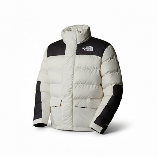 The North Face Colorblock Puffer Jacket White Black